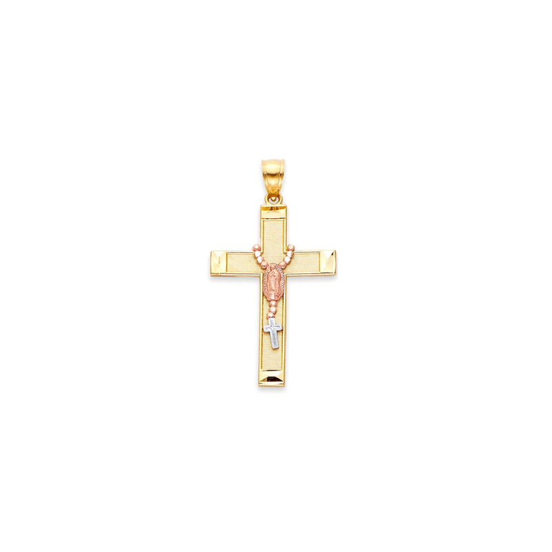 Tri-Color Rosary Cross