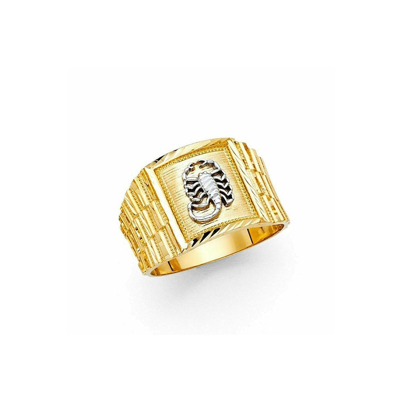 Two-Tone Men's Cigar-Band Ring