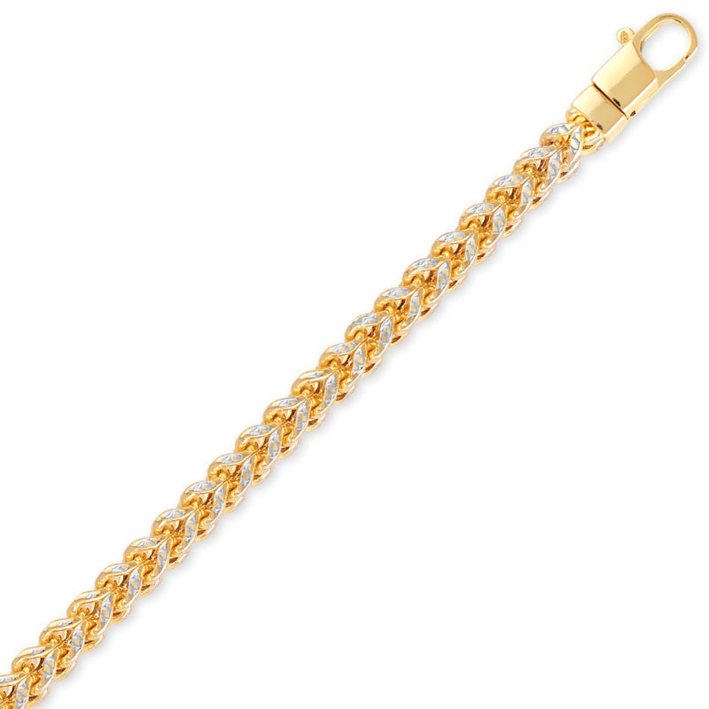 White Pave Hollow Franco Chain