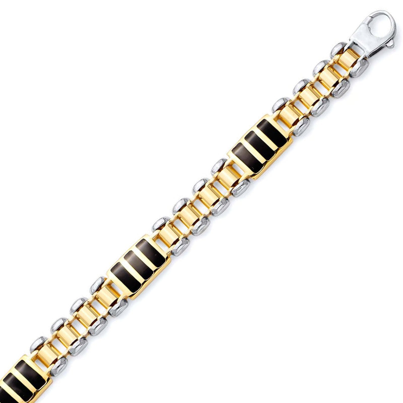 Yellow Gold Fancy Onyx Bracelet BR-20091