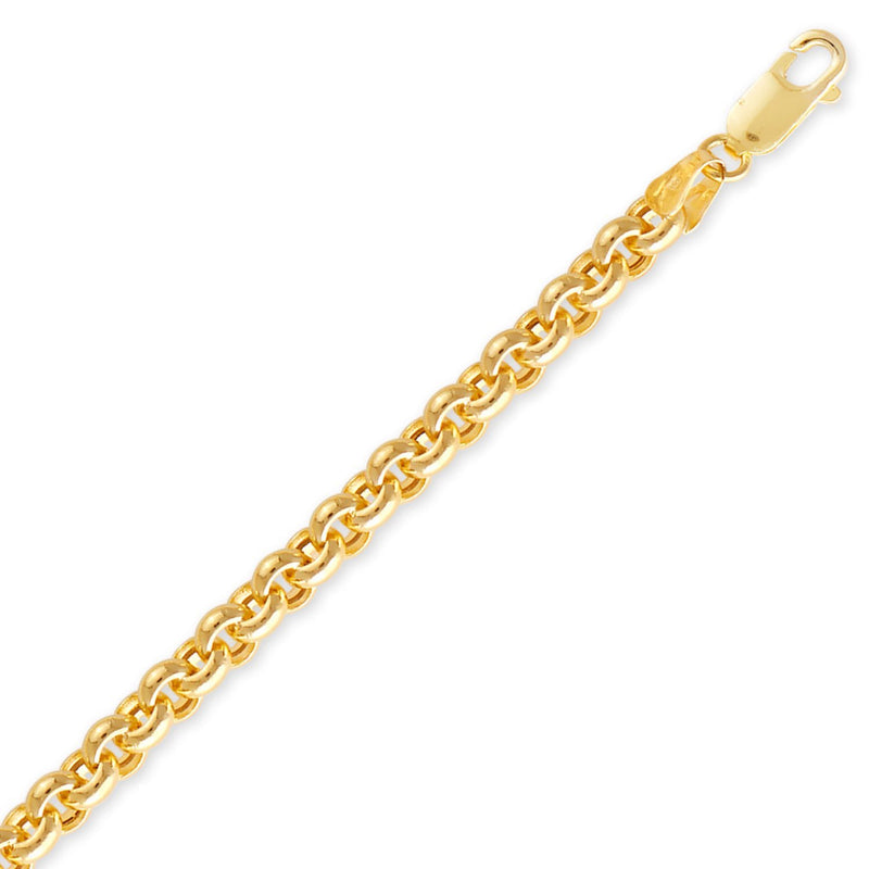 Yellow Gold Hollow Rolo Pendant Chain
