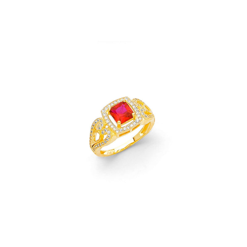 Yellow Gold Women's Color Stone Ring RG-10010