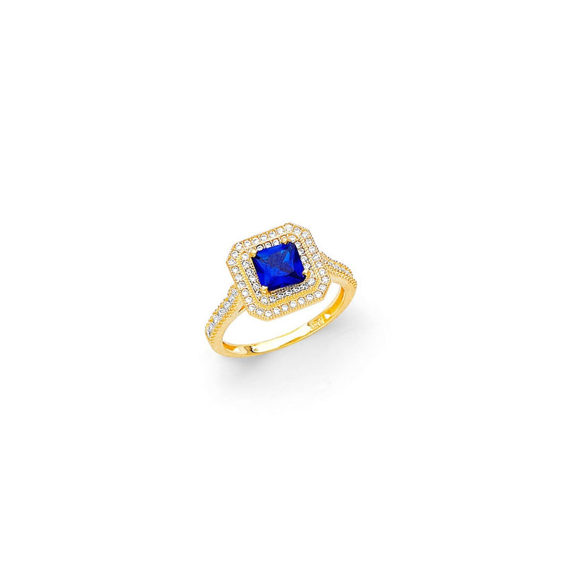 Yellow Gold Women's Color Stone Ring RG-10019