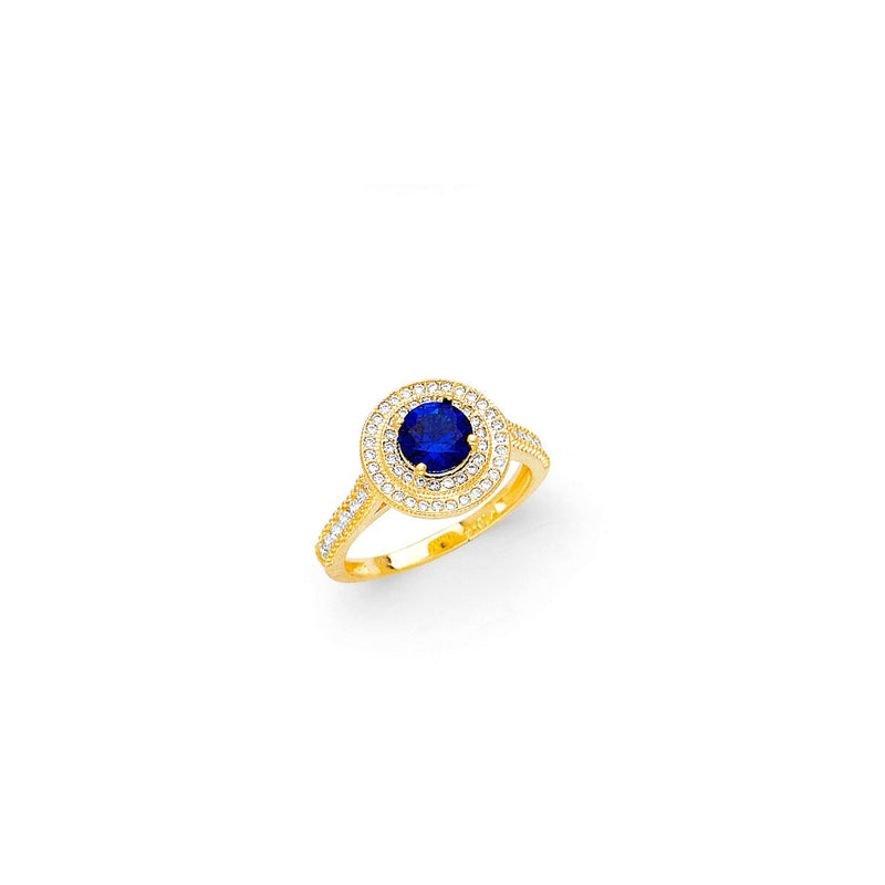 Yellow Gold Women's Color Stone Ring RG-10028