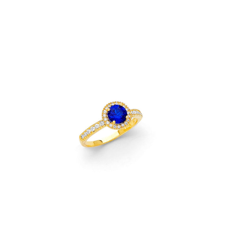Yellow Gold Women's Color Stone Ring RG-10031