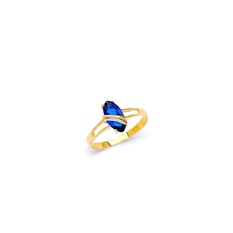 Yellow Gold Women's Color Stone Ring RG-20031