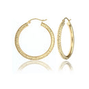Yellow Gold Full D/C Tube Hoop Earring