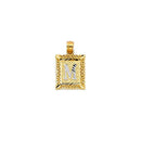 Two-Tone Gold Filigree Initial Pendant PN-288-3