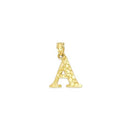 Yellow Gold Nugget Initial Pendant PN-288-29