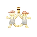 Tri-Color Boy-Boy Charm CT-269-4b