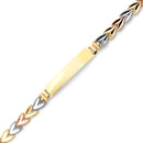 Tri-Color Chevron Link Baby ID Bracelet