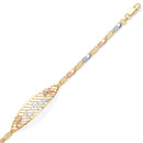 Tri-Color Diamond-Cut 15 Anõs Bracelet BR-20116