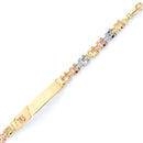 Tri-Color Diamond-Cut 15 Anõs Bracelet BR-20119