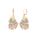 Tri-Color Diamond-Cut Bird Chandelier Earring ER-10099