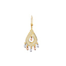 Tri-Color Diamond-Cut Chandelier Earring ER-20098