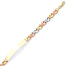 Tri-Color Diamond-Cut ID Bracelet BR-10118