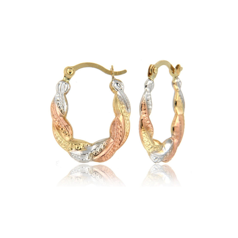 Tri-Color Hollow Super Light Hoop Earrings ER-10101