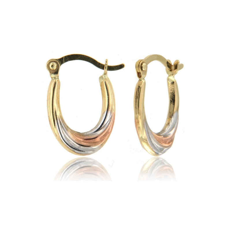 Tri-Color Hollow Super Light Hoop Earrings ER-10104