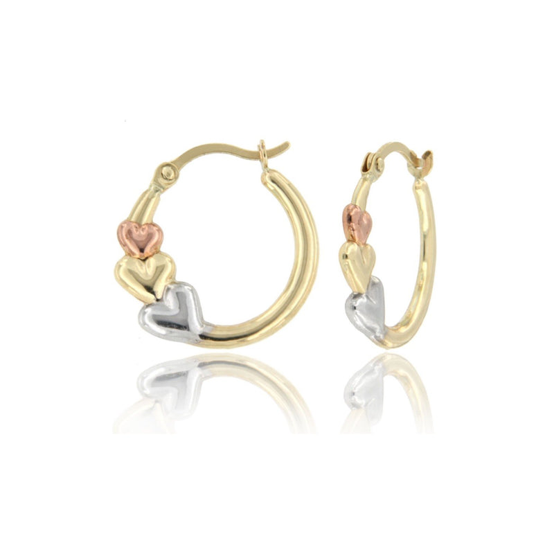 Tri-Color Hollow Super Light Hoop Earrings ER-10115