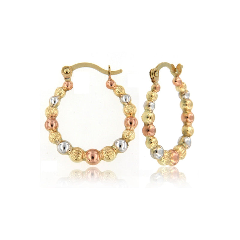 Tri-Color Hollow Super Light Hoop Earrings ER-10119