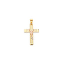 Tri-Color "JHS" Rosary Cross