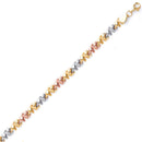 Tri-Color Mini Elephant Stampato Link Bracelet