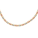 Tri-Color Mini XO Stampato Link Necklace