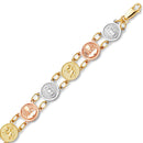 Tri-Color Saints Medal Bracelet