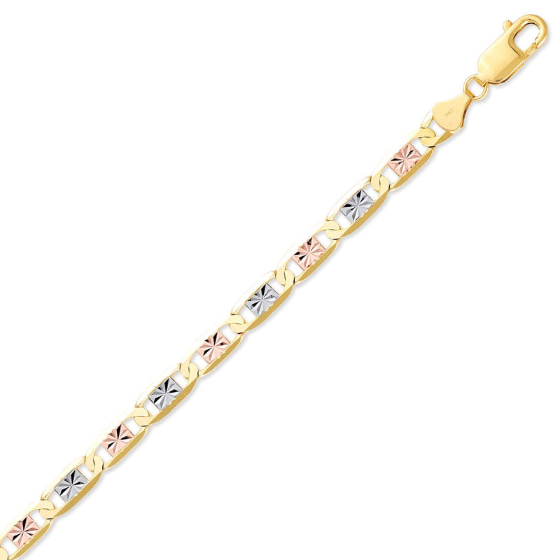 Tri-Color Valentino Chain with Star D/C
