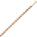 Tri-Color X Stampato Link Bracelet