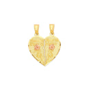 Two-Tone Amores Aparte Pero Siempre Juntos Breakable Heart Pendant PN-20334