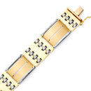 Two Tone Fancy Lightweight Bracelet BR-20087