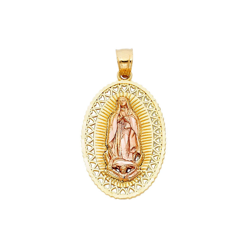 Two-Tone Guadalupe Oval Pendant PN-10205