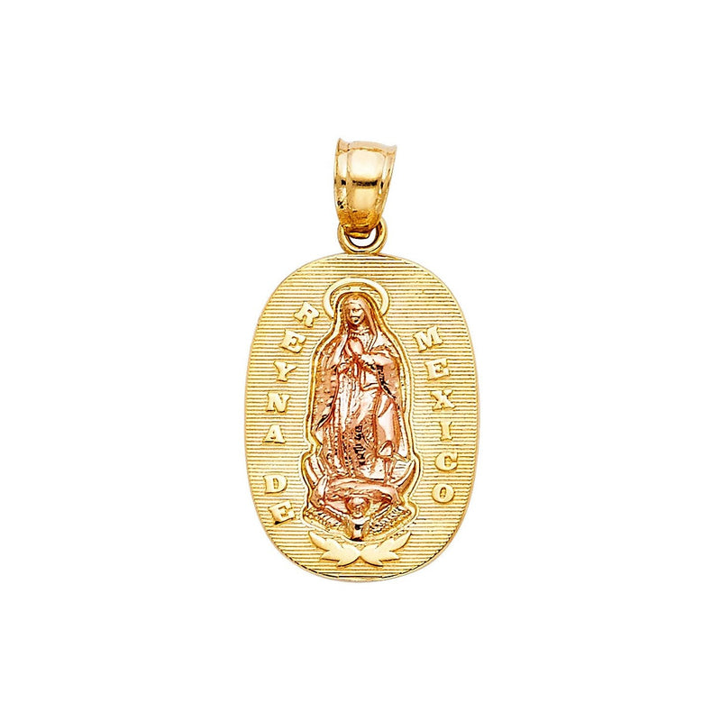 Two-Tone Guadalupe Oval Pendant PN-10208