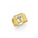 Two-Tone Men's Cigar-Band Ring