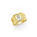 Two-Tone Men's Cigar-Band Ring