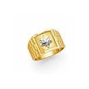 Two-Tone Men's Cigar-Band Ring