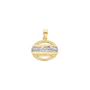 Two-Tone Oval Last Supper Pendant PN-10390