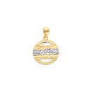 Two-Tone Round Last Supper Pendant PN-10389