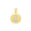 Two-Tone Round San Lazaro Medal Pendant PN-10227