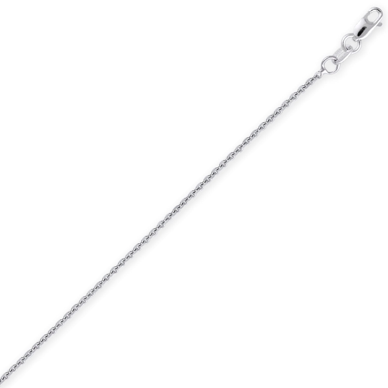 White Gold Rolo Pendant Chain