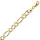White Pave Figaro Chain