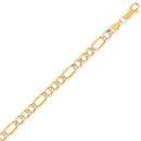 White Pave Hollow Figaro Chain