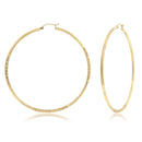 Yellow Gold 2mm D/C Tube Hoop Earring