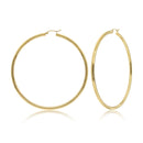 Yellow Gold 3mm High Polished Tube Hoop Earring