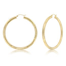 Yellow Gold 4mm D/C Tube Hoop Earring
