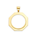 Yellow Gold 50 Peso Coin High Polish Bezel