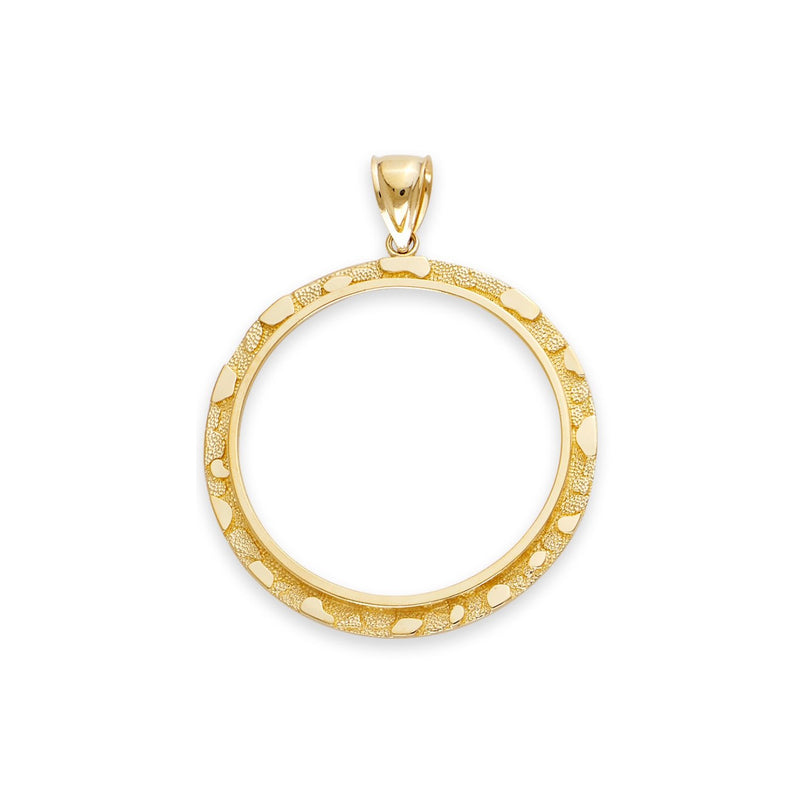Yellow Gold 50 Peso Coin Nugget Bezel
