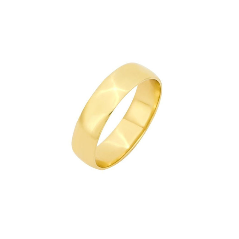 Yellow Gold 6mm Comfort Fit Wedding Band Ring