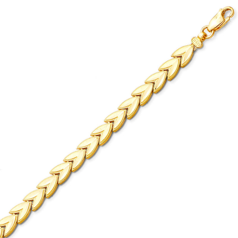 Yellow Gold Chevron Bracelet